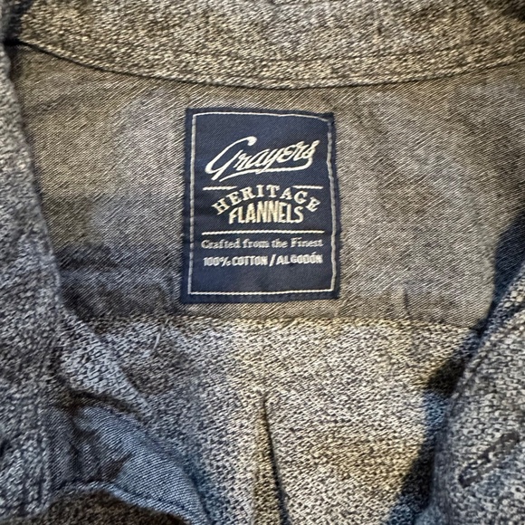 Grayers Heritage Flannels Men’s Long Sleeve Shirt Size L - Picture 5 of 7